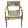 VAN DER LEEDEN Stuhl Teak/Kunststoffseil 58x54 cm Höhe 83 cm