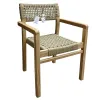VAN DER LEEDEN Stuhl Teak/Kunststoffseil 58x54 cm Höhe 83 cm