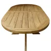 VAN DER LEEDEN Tisch Kreuzbein Oval Teak Natural 240x110 cm Höhe 78 cm