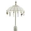 VAN DER LEEDEN Tisch-Sonnenschirm Bali Mini Weiß Ø 50 cm