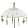 VAN DER LEEDEN Tisch-Sonnenschirm Bali Mini Weiß Ø 50 cm