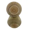VAN DER LEEDEN Topf Stripe/Lombok grau blond Ø 24 Höhe 25 cm
