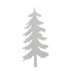 Weihnachts-Fensterbildaufkleber Tannenbaum Weiß grob gezeichnet 49 x 23 cm