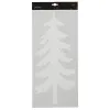 Weihnachts-Fensterbildaufkleber Tannenbaum Weiß grob gezeichnet 49 x 23 cm
