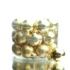 Weihnachts-Micro-Kugeln Light Gold goldfarben Ø 2,5 cm aus Glas - 24er Set