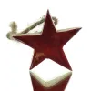 Weihnachtsanhänger Massivo Stern Rot & Natur Ø 5,5 cm - Holz