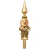 Weihnachtsbaummotivspitze Löwe Perle goldfarben 31 cm hoch - Glas