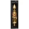 Weihnachtsbaummotivspitze Löwe Perle goldfarben 31 cm hoch - Glas