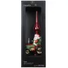 Baummotivspitze Weihnachtsmann auf Traktor rot 30 cm hoch - Glas & Glitter