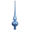 Weihnachtsbaumspitze Sky Blue glänzend Ø 6 cm 26 cm hoch - Glas