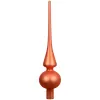 Weihnachtsbaumspitze Warmorange matt Ø 6 cm 26 cm hoch - Glas