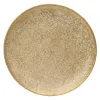 Weihnachtsdeko Dekoteller goldfarben antik Ø 28,5 cm - Eisen