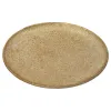 Weihnachtsdeko Dekoteller goldfarben antik Ø 28,5 cm - Eisen
