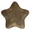 Weihnachtsdeko Dekoteller Stern bronzefarben antik groß - Eisen