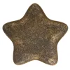 Weihnachtsdeko Dekoteller Stern bronzefarben antik klein - Eisen