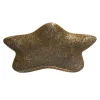 Weihnachtsdeko Dekoteller Stern bronzefarben antik klein - Eisen