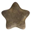 Weihnachtsdeko Dekoteller Stern bronzefarben antik mittel - Eisen