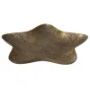 Weihnachtsdeko Dekoteller Stern bronzefarben antik mittel - Eisen