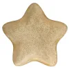 Weihnachtsdeko Dekoteller Stern goldfarben antik groß - Eisen