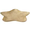 Weihnachtsdeko Dekoteller Stern goldfarben antik groß - Eisen