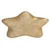Weihnachtsdeko Dekoteller Stern goldfarben antik klein - Eisen