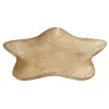 Weihnachtsdeko Dekoteller Stern goldfarben antik mittel - Eisen