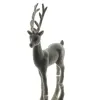 Weihnachtsdeko Hirsch Braun beflockt 29 cm - Kunststoff