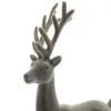 Weihnachtsdeko Hirsch Braun beflockt 29 cm - Kunststoff