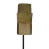 Weihnachtsdeko Massivo Stern Rot & Natur Ø 19 cm auf schwarzem Stab 50 cm - Mangoholz
