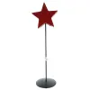 Weihnachtsdeko Massivo Stern Rot & Natur Ø 24 cm auf schwarzem Stab 80 cm - Mangoholz