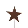 Weihnachtsdeko Rostiger Stern-Stecker 10 cm - Metall