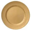 Weihnachtsdeko Teller mit Zierrand goldfarben rund Ø 33 cm - Kunststoff
