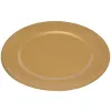 Weihnachtsdeko Teller mit Zierrand goldfarben rund Ø 33 cm - Kunststoff