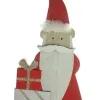Weihnachtsdeko Weihnachtsmann Santa Rot - Weiß 50 cm - MDF