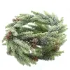 Weihnachtskranz Fichte mit Zapfen & Schnee 25 cm - Kunstblumen