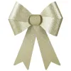 Weihnachtsschleife goldglänzend Höhe 29 cm Breite 21 cm - Kunststoff