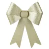 Weihnachtsschleife goldglänzend Höhe 50 cm Breite 38 cm - Kunststoff
