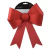 Weihnachtsschleife rotglänzend Höhe 29 cm Breite 21 cm - Kunststoff