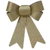Weihnachtsschleifen goldglänzend Höhe 17 cm Breite 15 cm 2er Set - Kunststoff