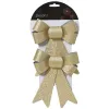 Weihnachtsschleifen goldglänzend Höhe 17 cm Breite 15 cm 2er Set - Kunststoff