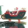 Weihnachtszug Eisenbahn mit 3 Waggons Schienen & LED Licht - Kunststoff