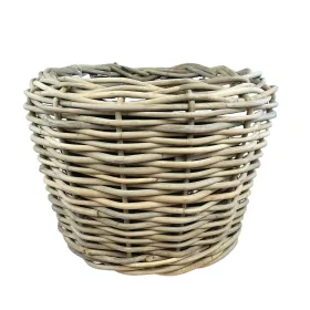 VAN DER LEEDEN DRYPOT® Rattan Pflanzkübel Grau Ø 68 cm - Sylter Körbe