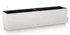 1er + 2 Set LECHUZA® Blumenkasten BALCONERA Color 80 Lichtgrau All-in-One