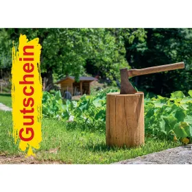 Gutschein - Holzhacken - für das Gartencenter Gutschein - Holzhacken - für das Gartencenter