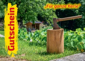 Gutschein - Für ganze Kerle mit Botschaft - für das Gartencenter Gutschein - Für ganze Kerle mit Botschaft - für das Gartencenter