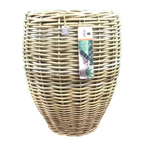 VAN DER LEEDEN DRYPOT® Rattan Pflanzkübel Grau Ø 40 cm - Sylter Körbe