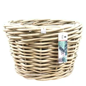 VAN DER LEEDEN DRYPOT® Rattan Pflanzkübel Grau Ø 59 cm - Sylter Körbe