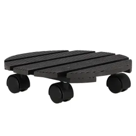 Esschert Design Pflanzenroller Outdoor rund mit Rillen Ø 28 cm - WPC