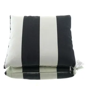 VAN DER LEEDEN Kissen Schwarz & Weiß gestreift 40 cm x 35 cm