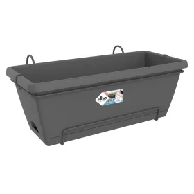 elho® Barcelona Balkonkasten XL Anthrazit 55 cm all-in-1 mit Halterung